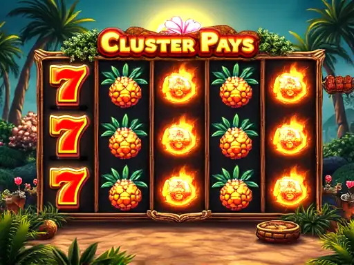 Aloha! Cluster Pays pokie artwork at Spirit Casino