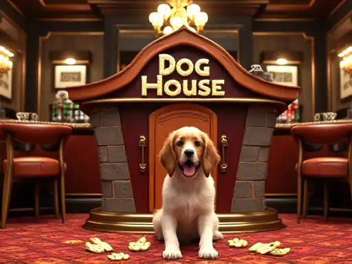 The Dog House pokie artwork at Spirit Casino