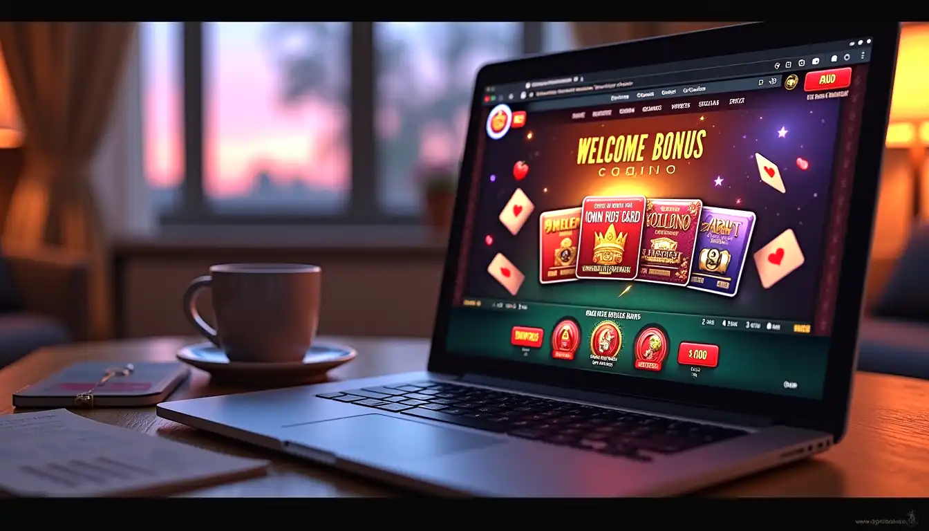 Spirit Casino Australia welcome package cards in browser lobby